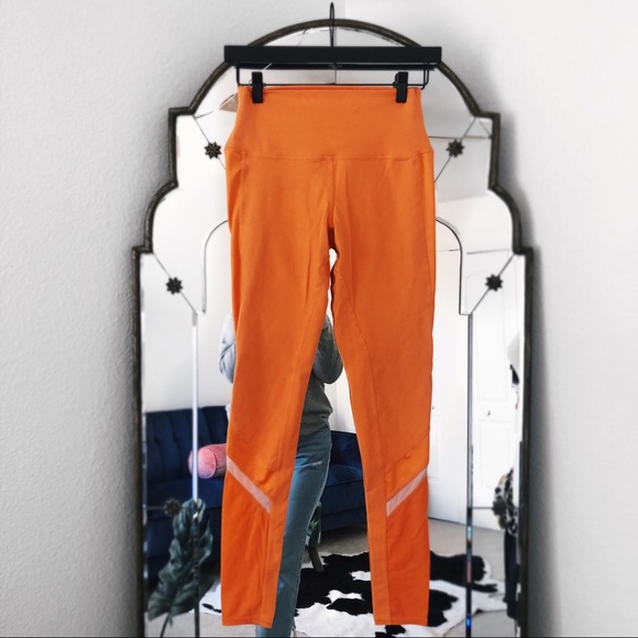 ALO Yoga Pants - Alo yoga orange elevate leggings high rise shine